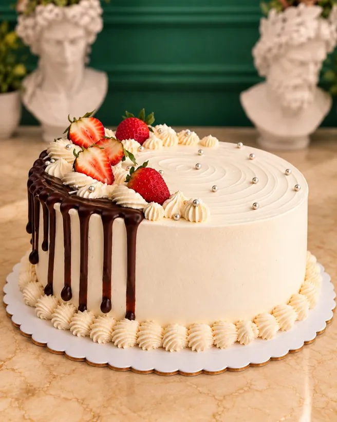 Torta con Relleno de Fresa